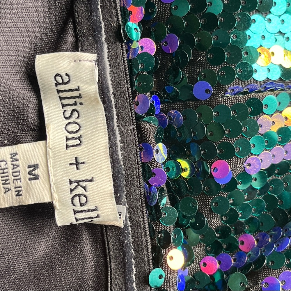 Sequin Allison and Kelly Multicolor Dress Strapless M - Picture 3 of 4